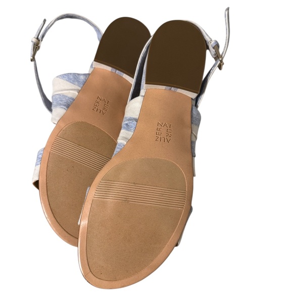 Naturalizer Women's Blue and Cream Strappy Sandals - Picture 3 of 4